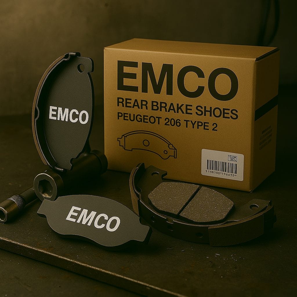 لنت ترمز عقب كفشكي پژو 206 تيپ 2 امكو