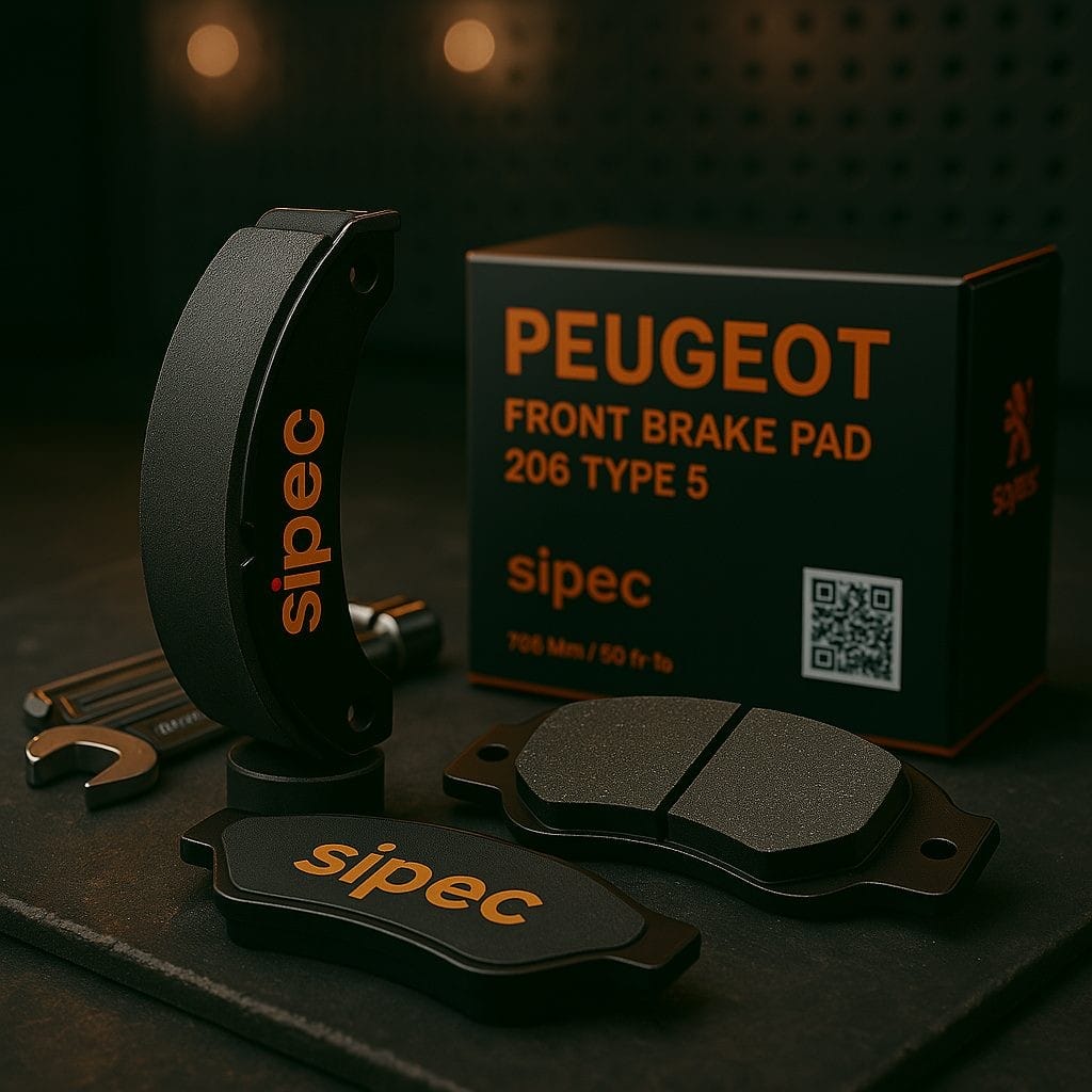 لنت ترمز جلو پژو 206 تيپ 5 سيپك