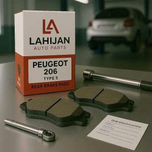 لنت ترمز عقب پژو 206 تيپ 5 لاهيجان