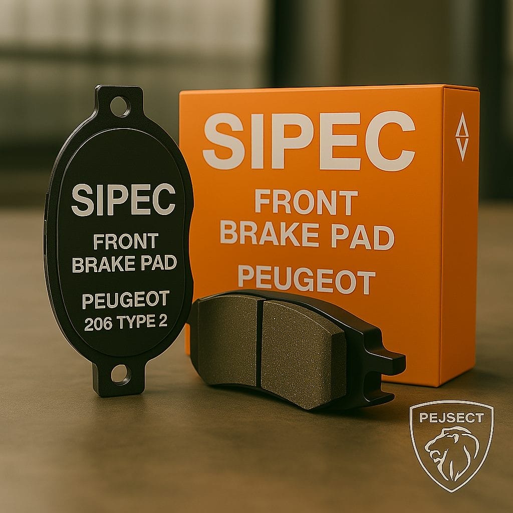 لنت ترمز جلو پژو 206 تيپ 2 سيپك