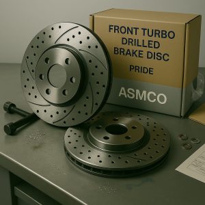 ديسك چرخ ترمز جلو پرايد توربو سوراخدار آسمكو