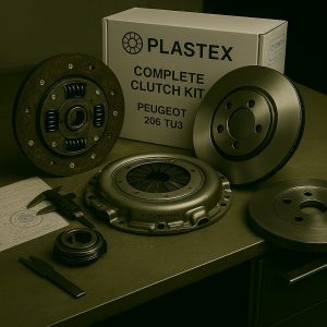 كيت كامل ديسك و صفحه كلاچ پژو 206 تيپ 2 پري دمپر فنر دوبل پلاستكس