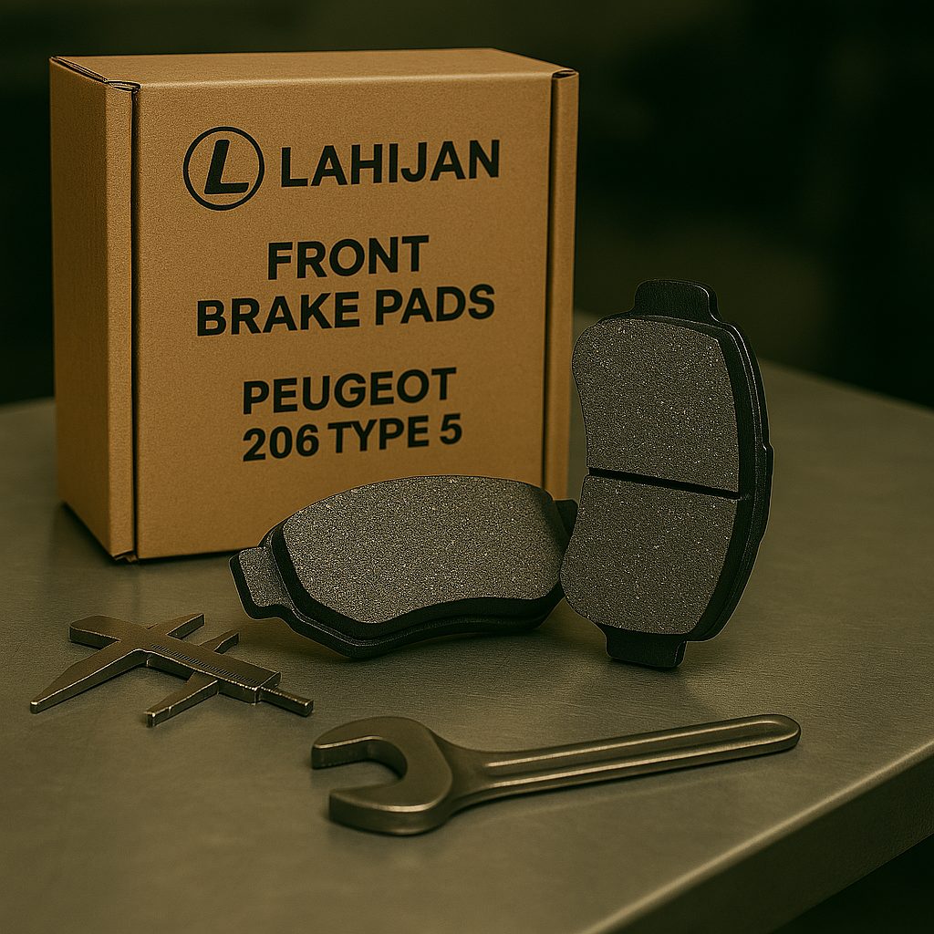 لنت ترمز جلو پژو 206 تيپ 5 لاهيجان